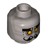 Lego hlava, stříbrná (6125452)